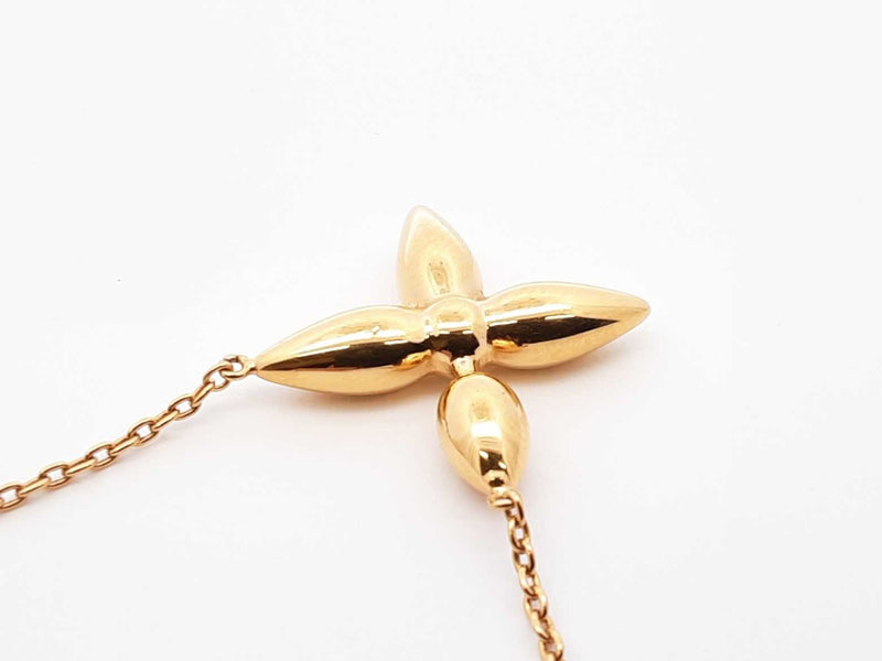 Louis Vuitton Louisette Monogram Blossom Gold-tone Fashion Necklace Fw0725lxzdu