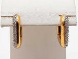 1.08 Cttw Lab Grown Diamonds Gold Coated Silver 6.6g Hoop Earrings Do0225srde