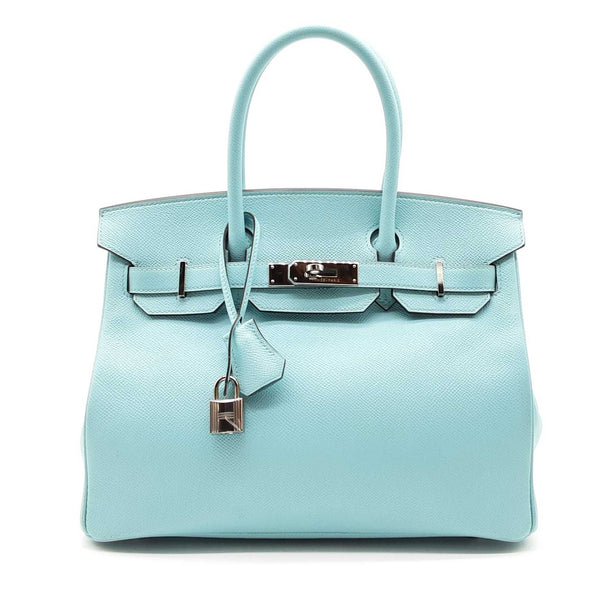 Hermes Birkin 30 Bleu Atoll Blue Epsom Palladium Hardware Do0924lrxzxde