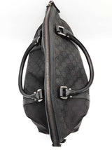 Gucci 339551 Gg Black Canvas Dome Satchel Shoulder Bag Do1225rxde