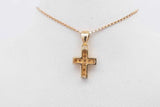 14k Yellow Gold Diamond Cross Pendant Necklace 2.8 Grams 21 Inch Eb0826ocrsa