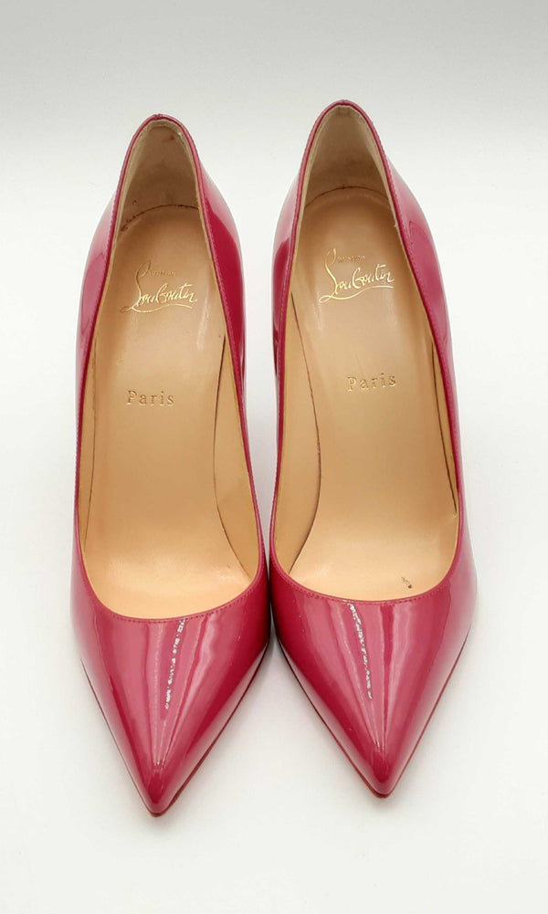 Christian Louboutin Fuchisia Patent Leather Pigalle Pumps Size 39.5 144010029309