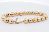 18k Yellow Gold Bead Bracelet 10.9 Grams 7 Inch Eb0226rxzsa