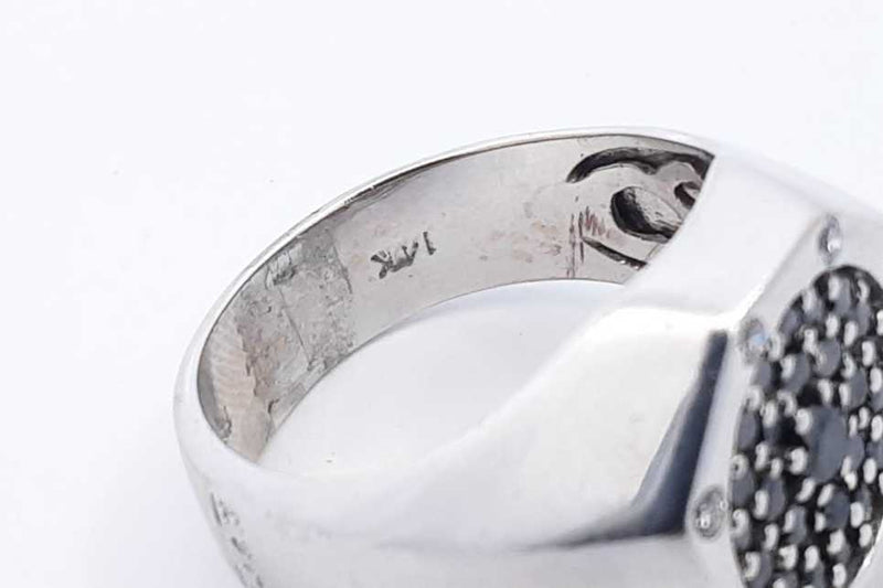0.36ctw Diamond Ring In 14k White Gold 9.7 Grams Size 7 Eb0125wxzsa