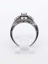 1.18 Cttw Diamond & 14k White Gold Bridal Set 5 Grams Size 8 Fw0925rrxdu