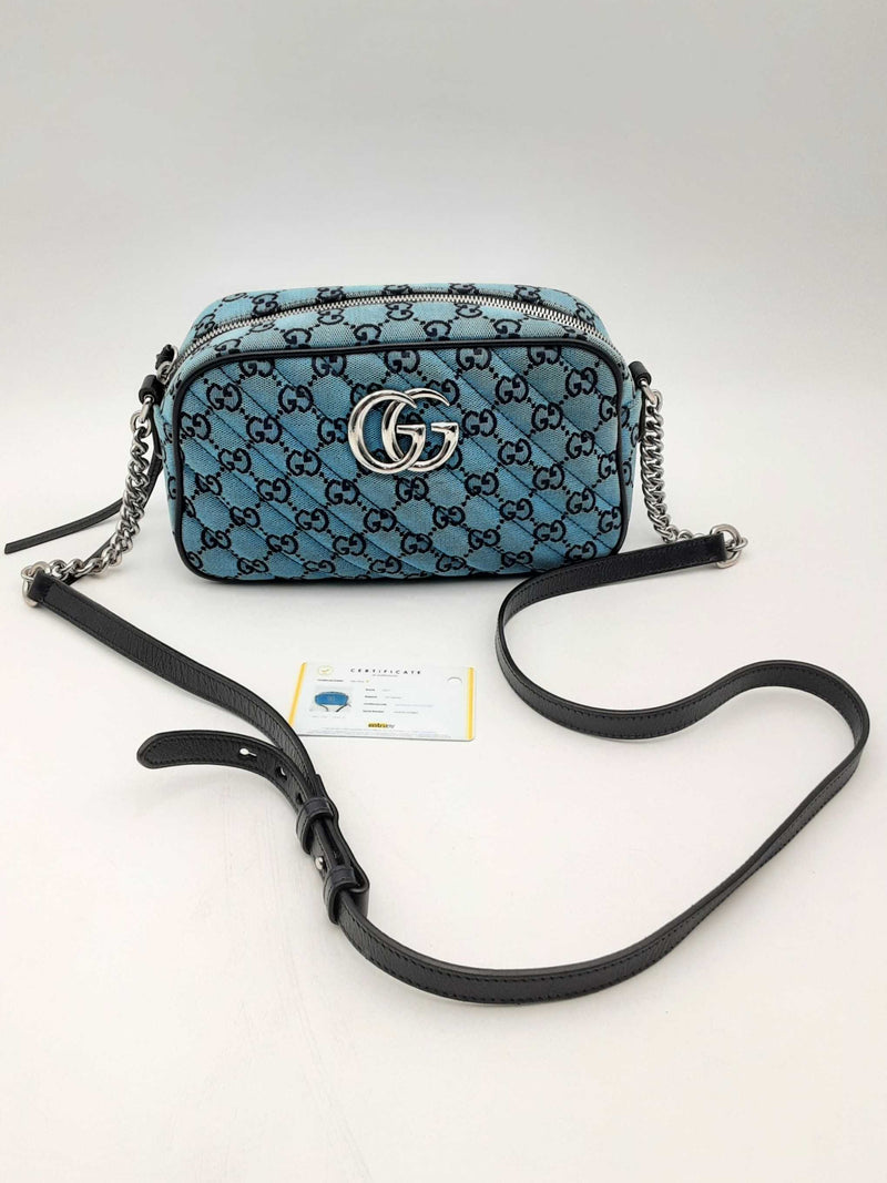 Gucci Gg Monogram Marmont Quilted Canvas Crossbody Eb0324pxzsa