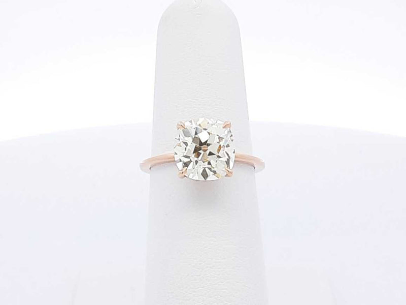 3.38 Cttw Old Mine Diamond & 14k Gold Ring & Cert 2.6 Grams Size 6 Fw0725rzxzdu