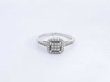 Approx. 0.55ctw Diamond Ring In 10k White Gold 2.8 Grams Size 9 Eb0724llrsa