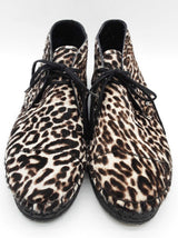 Prada Espadrille Leopard Print Calfhair Ankle Boots Size Eu 38.5 Do0725rxde