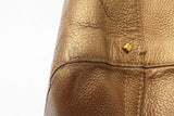 Mcm Gold Metallic Leather Top Handle Satchel Bag Eb0726lordu
