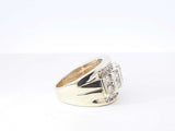 2.96 Cttw Diamond & 10k Yellow Gold Cigar Band 9.1 Grams Size 10 Fw0926lxzxdu