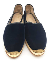 Giuseppe Zanotti Navy Blue Velvet Espadrilles Size 45 Eb0925loxde