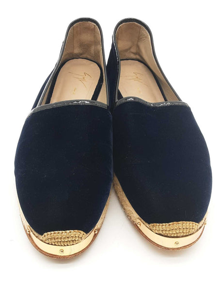 Navy Blue Velvet Espadrilles Eb0925loxde