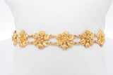 18k Yellow Gold Filigree Flower Bracelet 13.1 Grams 6.75 Inch Eb0226lxxzsa