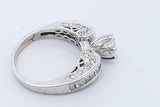 0.86cttw Diamond Ring In 14k White Gold 4.4 Grams Size 4.75 Eb1025sxzde
