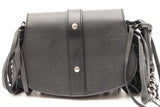 Yves Saint Laurent Mini Fringed Black Leather Crossbody Eb1025orzdu