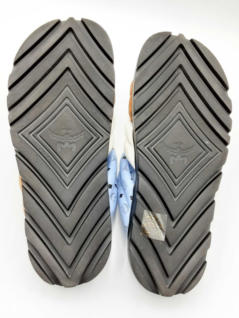 Mcm Monogram Cross Sandals In Leather Size 38 Eb0824oxzdu