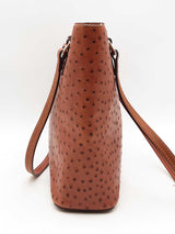 Dooney & Bourke Ostrich Leather Lexington Tote Bag In Cognac Eb0326pxsa
