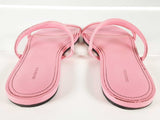 Balenciaga Round Leather Logo Strap Sweet Pink Sandals Size 11 Sd0826lrzde