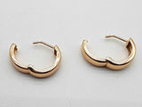 10k Yellow Gold 1.0g Small Hoop Clasp Earrings Do0225rxde