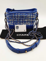 Chanel Gabrielle Blue Tweed Crossbody Bag Eb0326orxzde