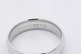 14k White Gold Wedding Band Ring 7.4 Grams Size 11 Eb0426pxzsa