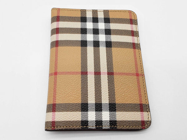 Burberry Tan Check Coated Canvas Passport Holder Do1125lorde