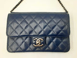 Chanel Crossing Times Mini Flap Bag In Navy Blue Quilted Lambskin Fw0125lcxzdu