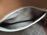 Michael Kors Reed Belted Deer Tan Croc Embossed Leather Satchel Bag Do0626wxde