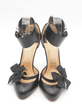 Christian Louboutin Fetish Bow Push Lock Ankle Straps Pumps Size 38 Eb0726loxsa