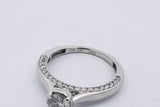 0.89ctw Diamond Ring In 10k White Gold 3.2 Grams Size 7 Eb0226rxzsa