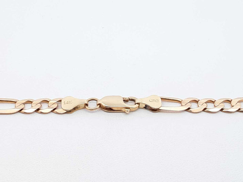 14k Yellow Gold Figaro Chain 26.7 Grams 26 Inch Fw0725erzdu