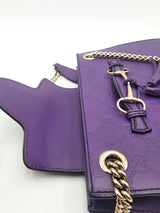 Gucci Purple Guccissima Leather Emily Chain Shoulder Bag Eb0326wxzsa