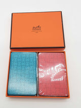 Hermes Red Blue Puzzle Standard Playing Cards Set Do1225lxzde
