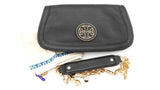 Tory Burch Black Leather Amanda Logo Clutch Sd0425rzdu