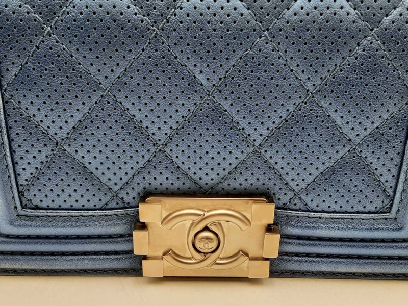 Chanel Small Boy Bag Blue Shoulder Bag Aa0425lwzxsa