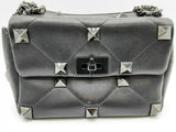 Valentino Garavani Roman Stud Black Quilted Leather Shoulder Bag Do0225crzde