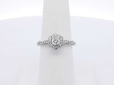 0.55 Cttw Diamond & 95% Platinum Flower Setting Ring 5 Grams Size 7 Fw1124wrxdu