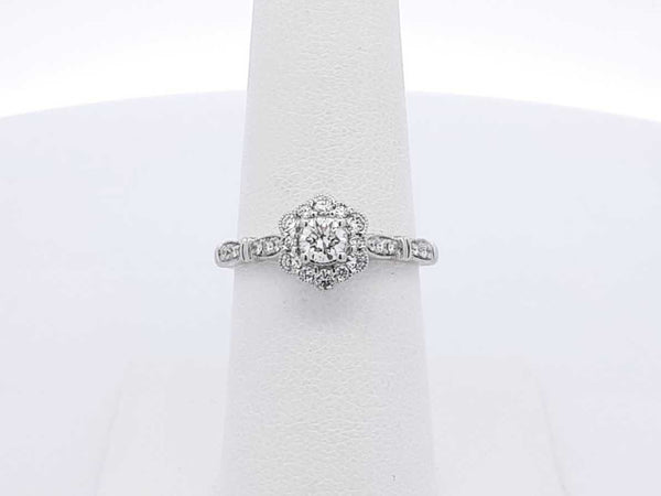 0.55 Cttw Diamond & 95% Platinum Flower Setting Ring 5 Grams Size 7 Fw1124wrxdu