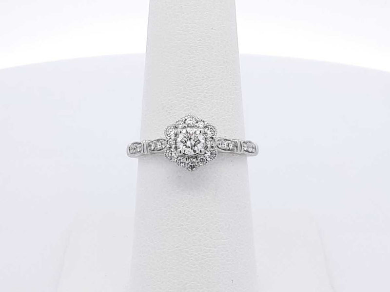 0.55 Cttw Diamond & 95% Platinum Flower Setting Ring 5 Grams Size 7 Fw1124wrxdu