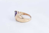 10k Yellow Gold Ring With Purple Stone 4.46 Grams Size 6.5 Eb0524sxsa