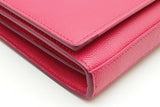Yves Saint Laurent Pink Leather Cassandre Clutch With Chain Eb0526cpide