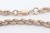 14k Yellow Gold Rope Chain Necklace With 10k Clasp 16.2g 18.5 Inch Eb0326lxxzsa