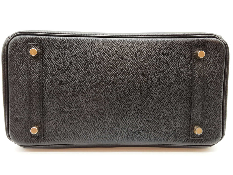 Hermes Birkin 30 Noir Black Epsom Gold Hardware Handbag Do0825lxzxzde