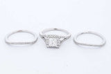 1.82cttw Diamond Wedding Set In 14k White Gold 5.8 Grams Size 5.5 Eb0226sxzde