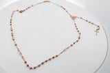 10k Tricolor Gold Rosary 3.7 Grams 17 Inch Eb0626lcrsa