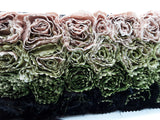 Valentino Garavani Rosier Black Green Tan Ombre Silk Zipper Clutch Do0526rrxde