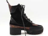 Louis Vuitton Laureate Monogram Platform Desert Boots Brown Size 37 Aa0626lrzsa