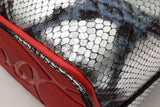 Christian Louboutin Metallic Python Embossed Leather Cabarock Tote Eb0326prxdu