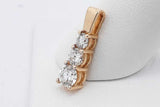 14k Yellow Gold Diamond Drop Pendant 1.8 Grams Eb0626cxzsa